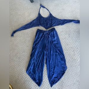 Blue Two Piece Cotton Set